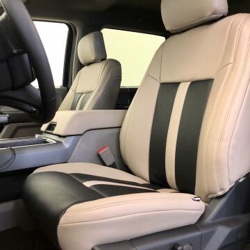 Custom Leather seating of Sherwood Ford's Retro Edition Ford F-150