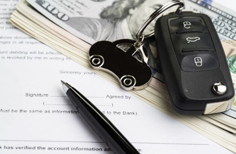 Vehicle keys and loan documents