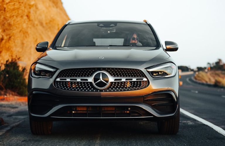 Front view of the 2023 Mercedes-Benz GLA 250 SUV Gray