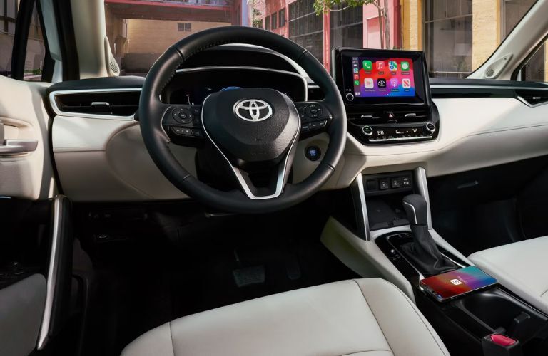 dashboard view of the 2024 Toyota Corolla Cross Hybrid