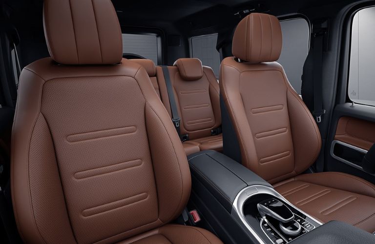 Front row seats view of the 2023 Mercedes-Benz G-Class