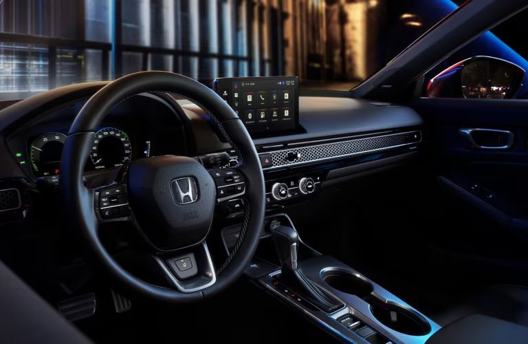 dashboard view of the 2026 Honda Civic Hatchback Hybrid