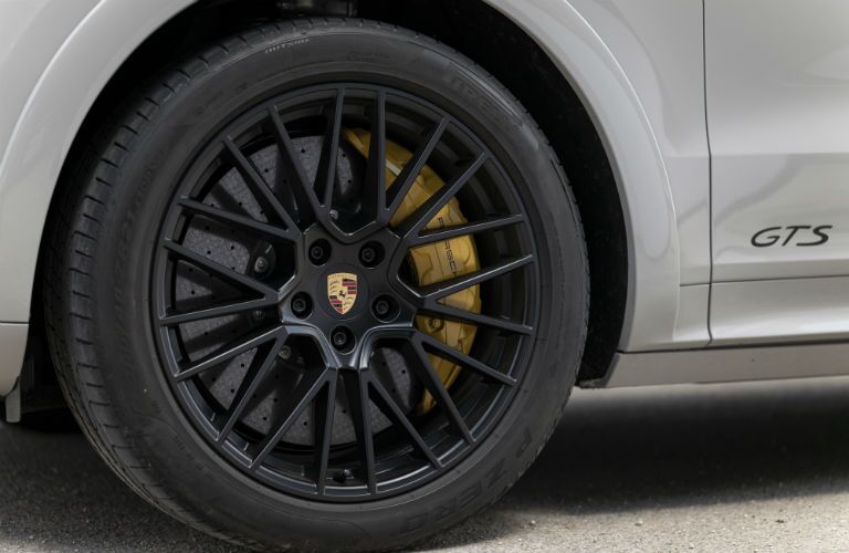 2021 Porsche Cayenne exterior close up of driver side front tire