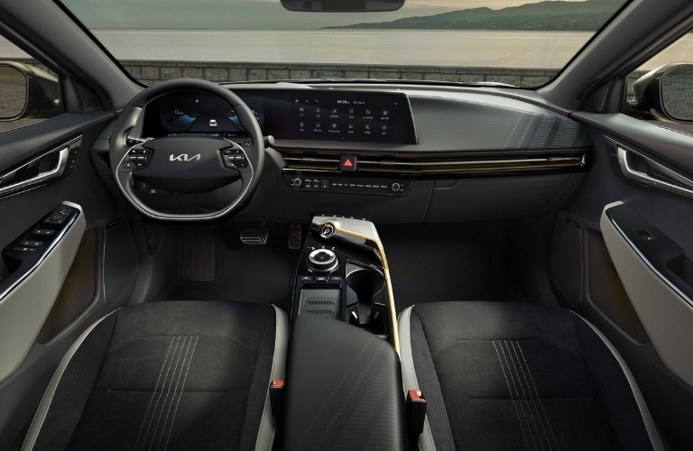 dashboard view of the 2022 Kia EV6