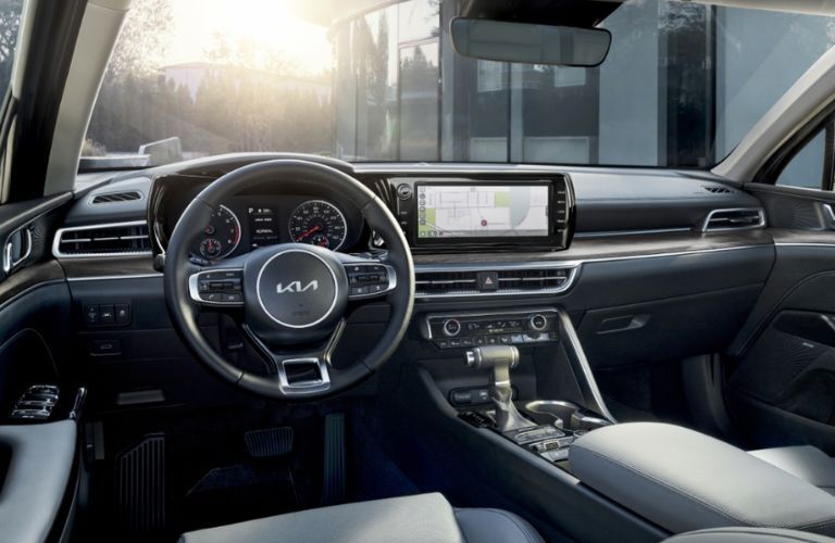 Dashboard and front seats of the 2023 Kia K5