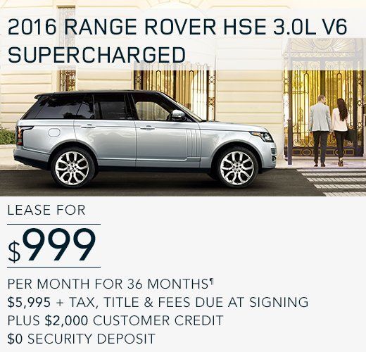 2016 Range Rover HSE 3.0L V6 Supercharged Special Offer