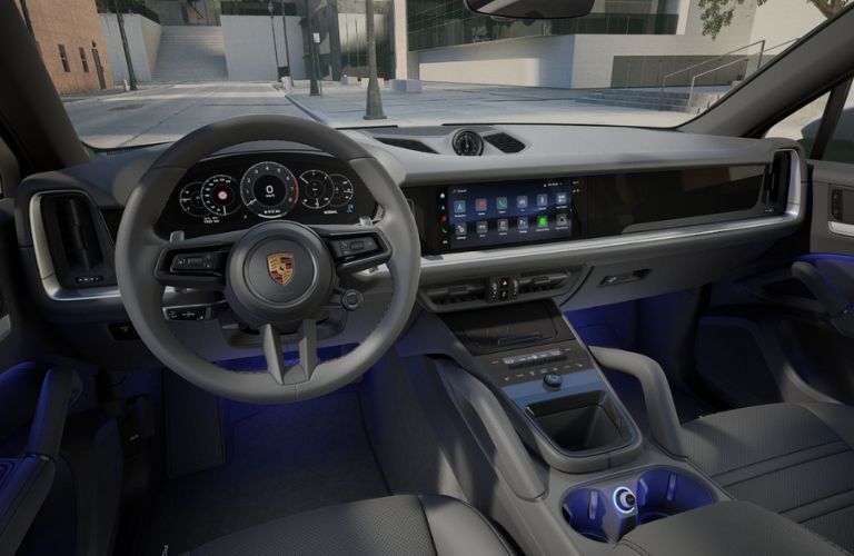 cockpit of the 2026 Porsche Cayenne Coupe