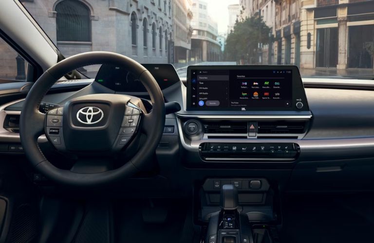 dashboard view of the 2027 Toyota Prius