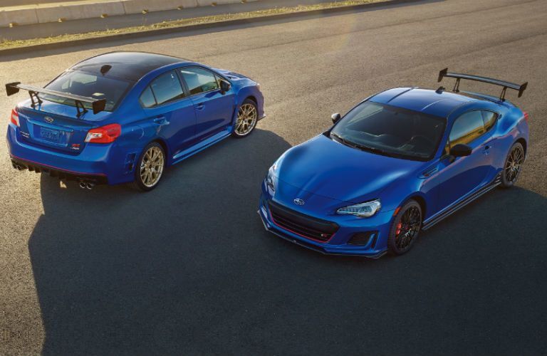 2018 Subaru WRX STI Exterior Passenger Side Rear and BRZ Driver Side Front Aerials