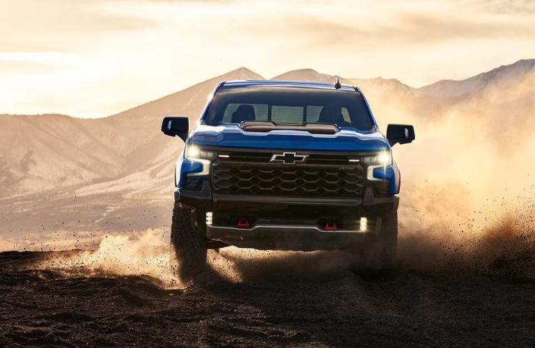 2025 Chevrolet Silverado 1500 front view in dust