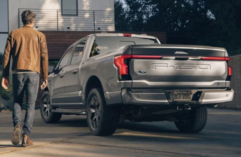 2025 Ford F-150 Lightning side and back view