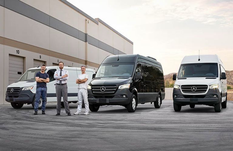 2025 Mercedes-Benz Sprinter Passenger Vans in a row