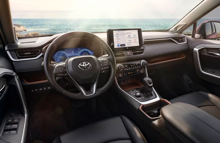dashboard view of the 2025 Toyota RAV4 Hybrid