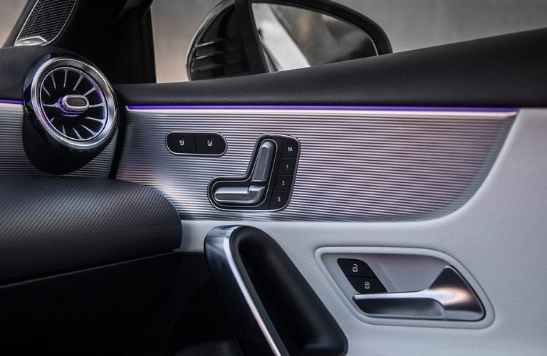Black MB-Tex and aluminum trim of the 2022 Mercedes-Benz A