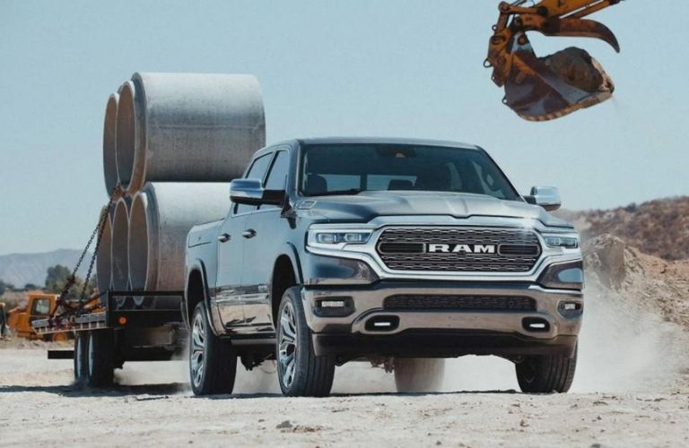 2022 Ram 1500 towing construction materials
