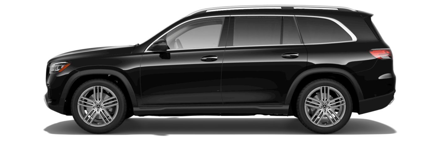 2026 Mercedes-Benz GLS side view on white