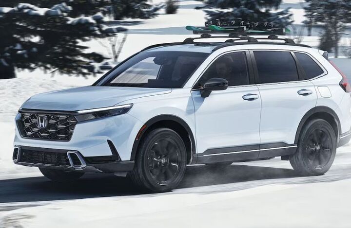 2024 Honda CR-V driving on a snowy road