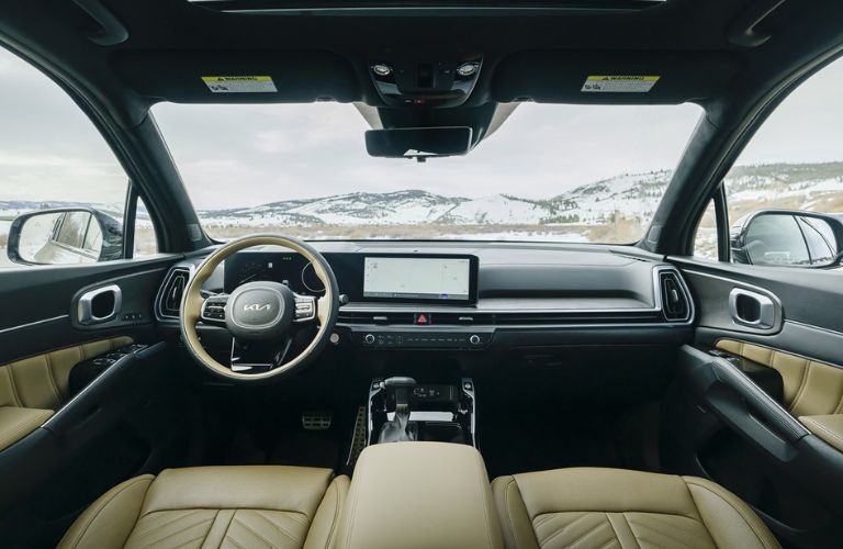 cockpit of the 2025 Kia Sorento