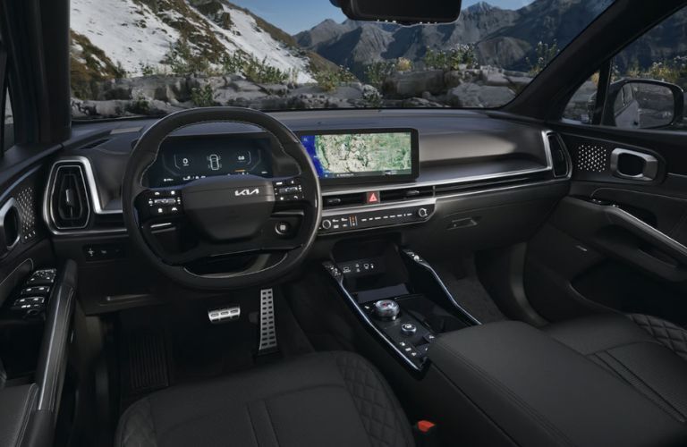 cockpit of the 2026 Kia Sorento Hybrid