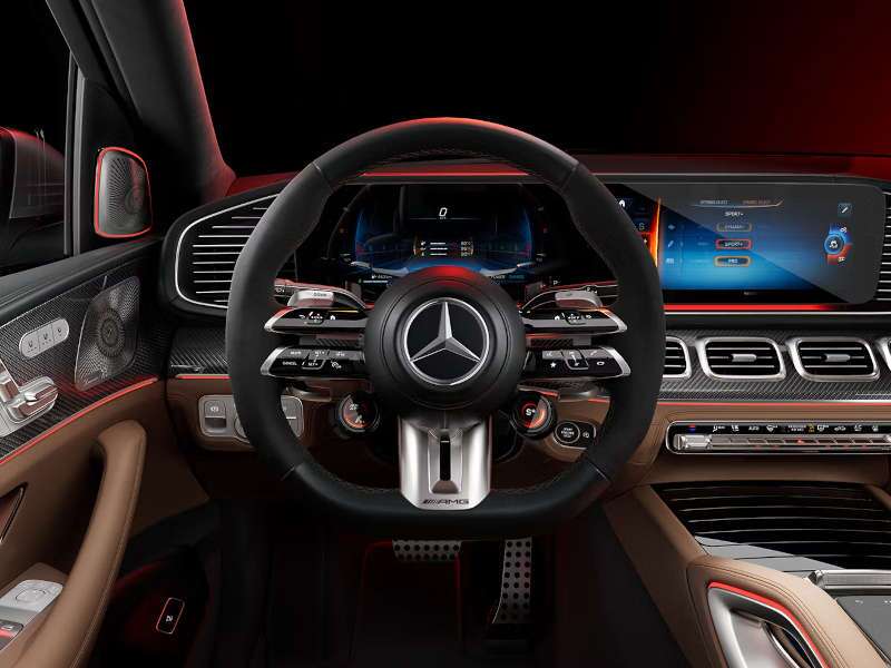 The high-tech controls and displays in the