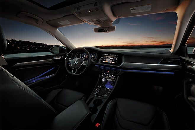 Volkswagen Jetta's customizable interior ambient lighting