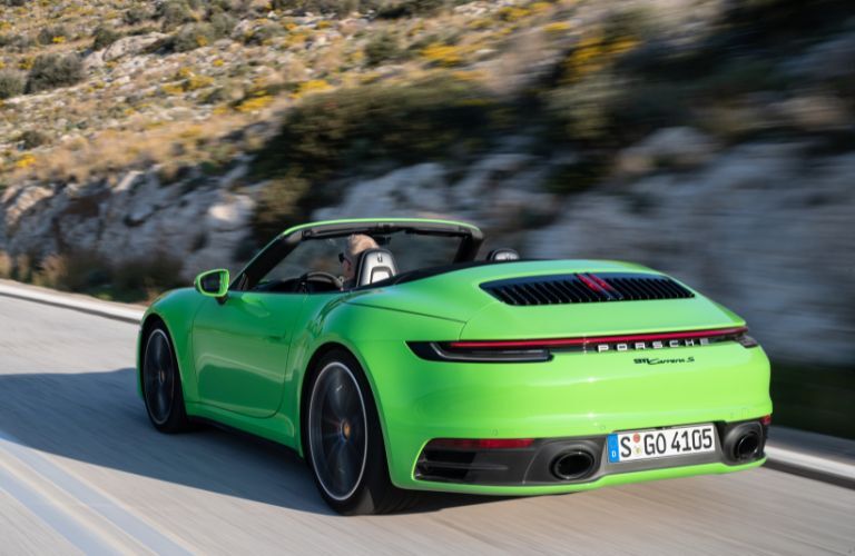 Rear three-quarter view of the 2019 Porsche 911 S Carrera
