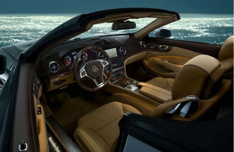 Hand-Crafted Leather Interior Burl Walnut Wood Trim