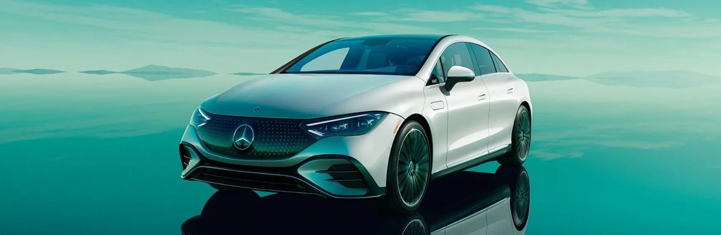 front quarter view of the 2025 Mercedes-Benz EQE sedan