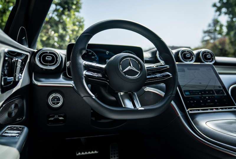 The high-tech controls and displays in the 2026 Mercedes-Benz C 300 Sedan