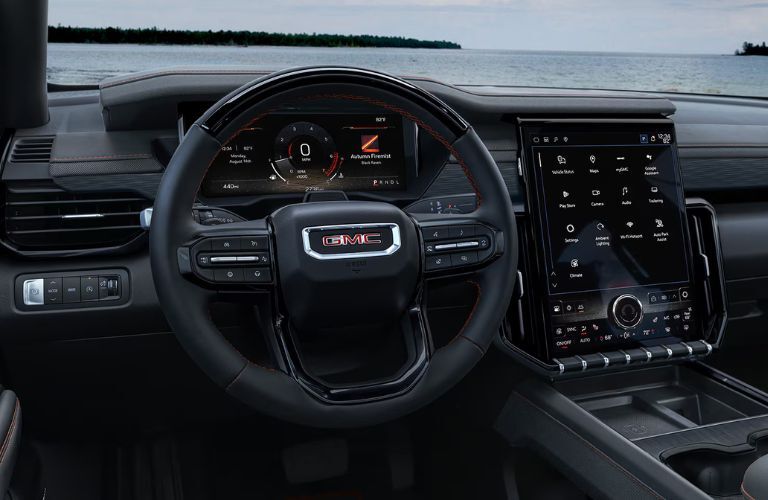 2026 GMC Acadia steering and touchscreen
