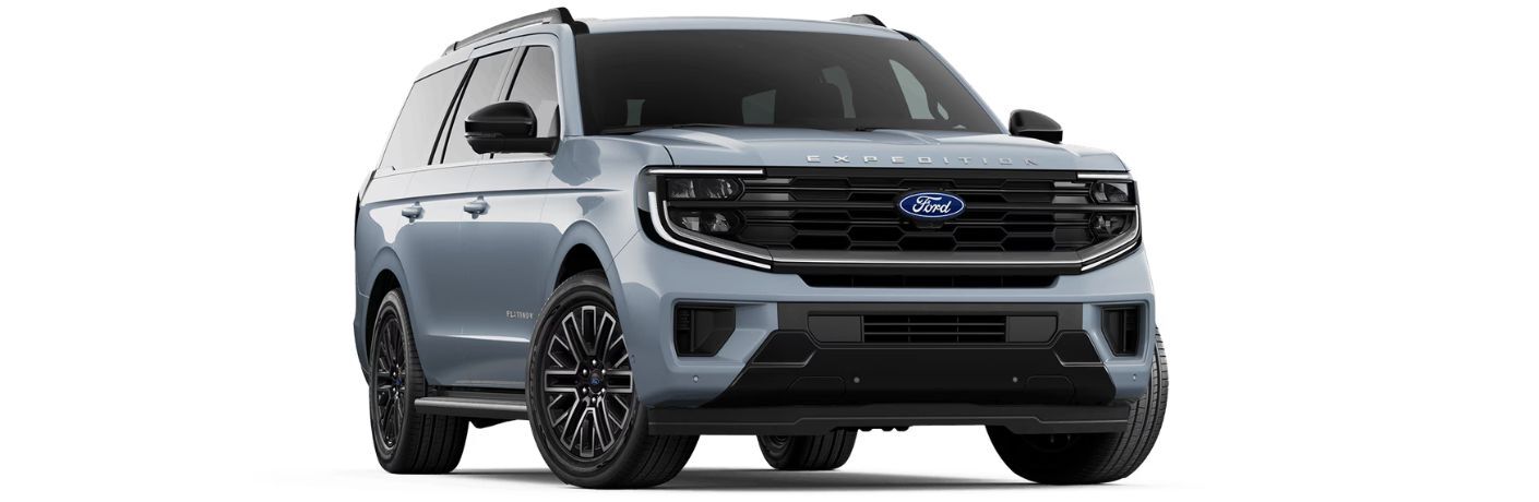2027 Ford Expedition Platinum front and side angle