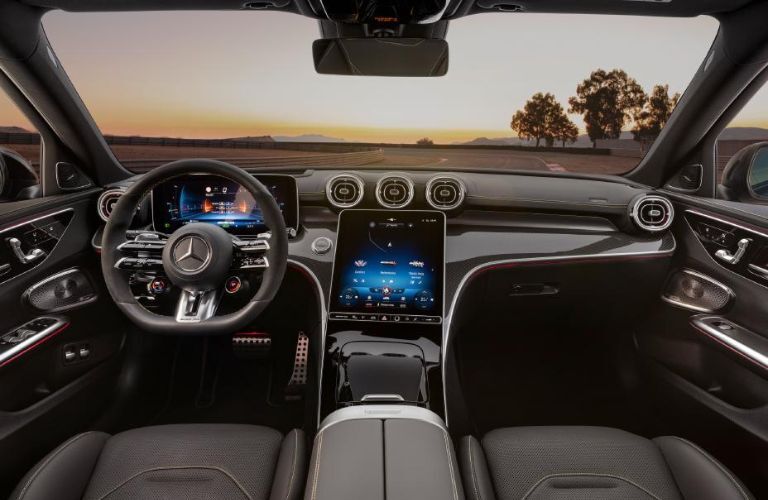 Interior dashboard view of the 2024 Mercedes-AMG C 63 S E Performance