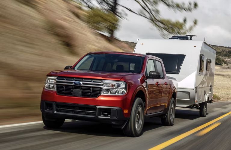 2025 Ford Maverick towing a trailer
