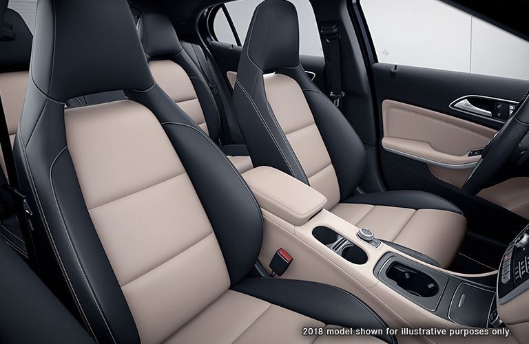 Front seats of the 2019 Mercedes-Benz GLA