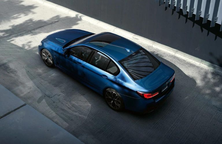 Aerial view of the 2023 BMW 5 Series