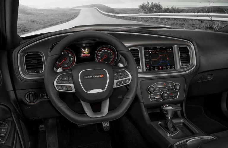 Cockpit view of the 2022 Dodge Charger