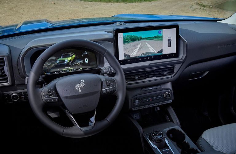 2025 Ford Bronco Sport Badlands steering wheel and display screen