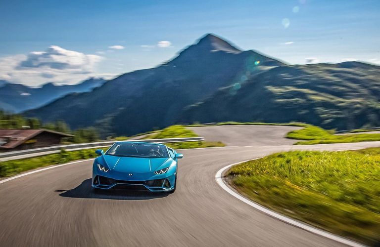 Lamborghini Convertible on a road