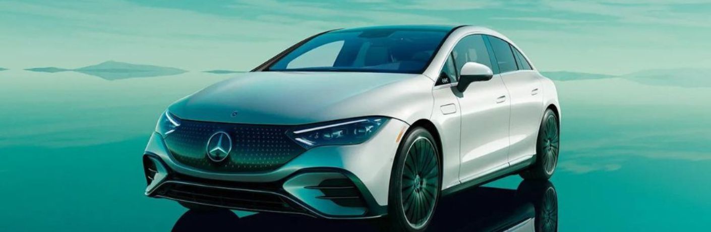 Front-quarter view of the 2024 Mercedes-Benz EQE 350 4MATIC Sedan