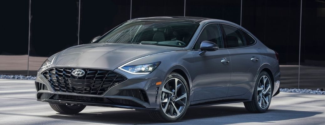 2022 Hyundai Sonata parked in front of a building