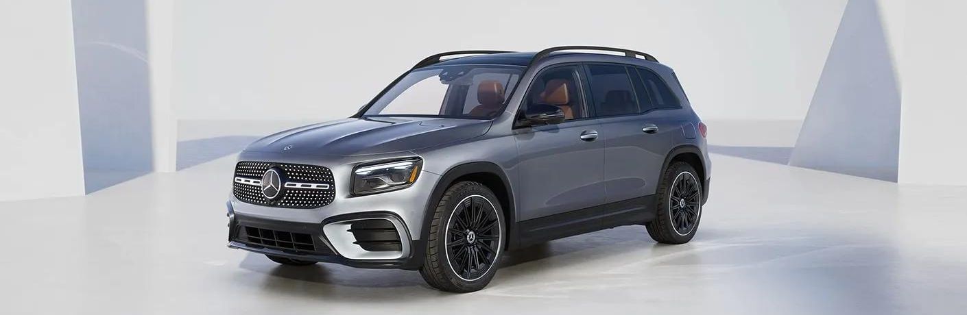 Front-quarter view of the 2024 Mercedes-Benz AMG® GLB 35 SUV Gray