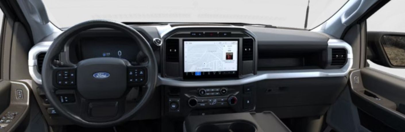 2025 Ford F-150 XL steering wheel and touchscreen display
