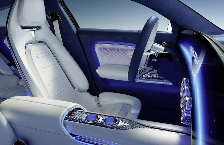 front seats of the VISION EQXX by Mercedes-EQ Concept Vehicle