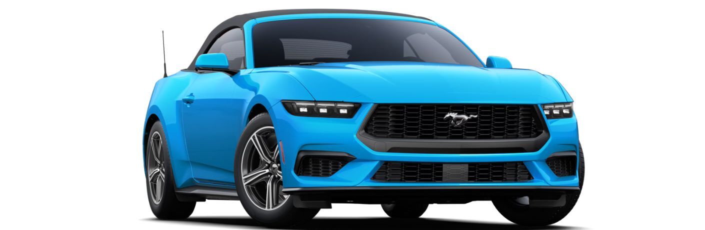 2026 Ford Mustang EcoBoost Convertible front view on white