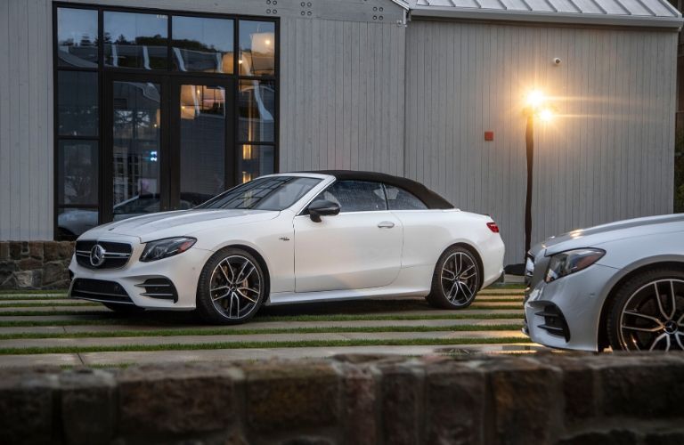 2020 MB E-Class Cabriolet exterior front fascia drier side parallel parked