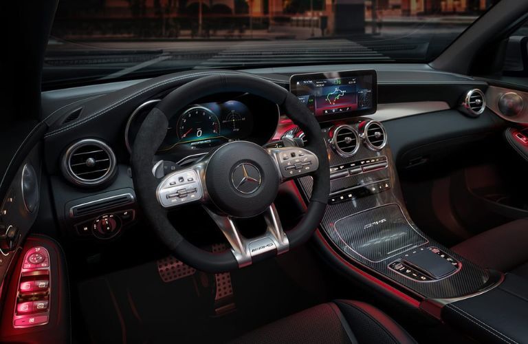 Cockpit view of the 2023 Mercedes-AMG GLC 43 SUV