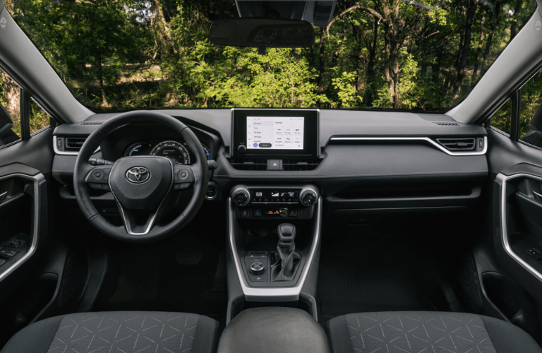 2024 Toyota RAV4 steering wheel and dashboard