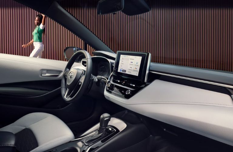 side view of the dashboard in the 2025 Toyota Corolla Hatchback