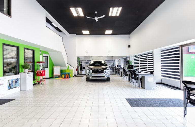 YEG waiting room with an SUV inside