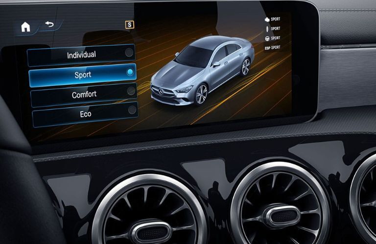 Display of the 2023 Mercedes-Benz CLA 250 Coupe